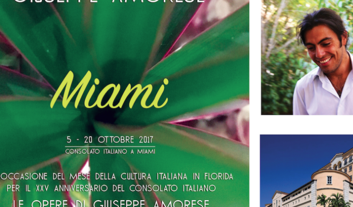 Le opere dell'artista cerignolano Giuseppe Amorese in mostra a Miami