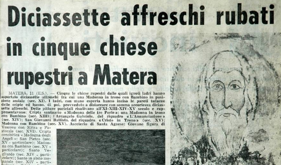 Il documentario sui furti nelle chiese rupestri di Matera alla Biennale di Firenze