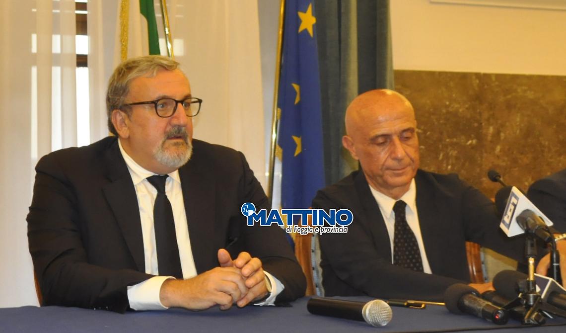 Minniti torna a Foggia per fare il punto sulla criminalità e per il patto sulla sicurezza con Emiliano