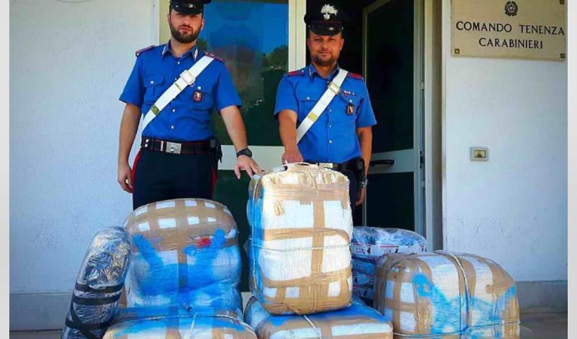Vieste: un quintale e mezzo di 'maria' stipata in un capannone abbandona 