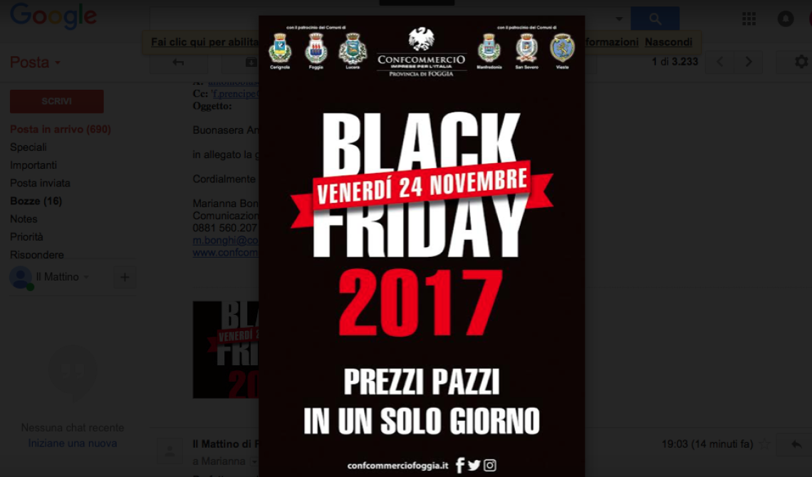 È il fortunato "venerdì nero" degli acquisti: ecco dove a Foggia e in provincia