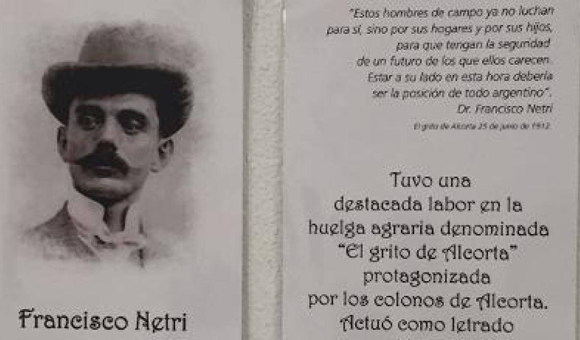 Albano ricorda il suo rivoluzionario Francisco Netri, ucciso in Argentina