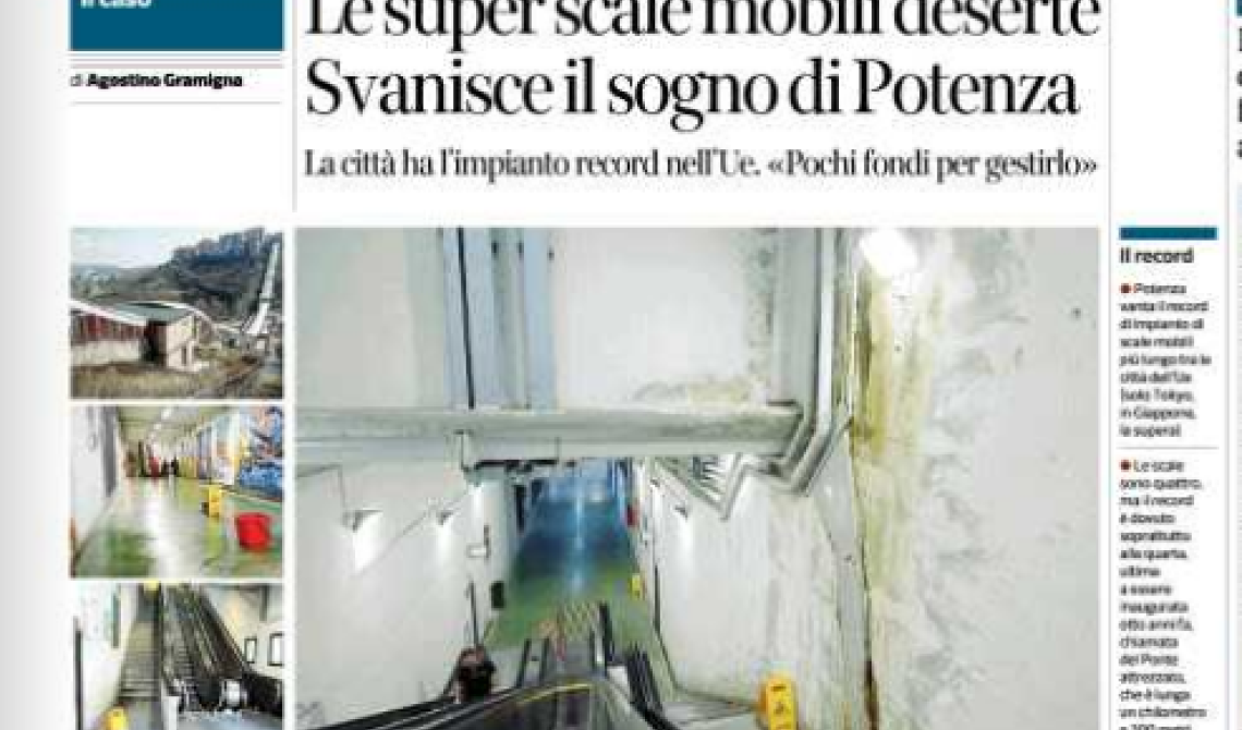 Potenza, infuria la polemica sulle scale mobili: De Luca accusa Santarsiero. Lui: «È un bugiardo!»