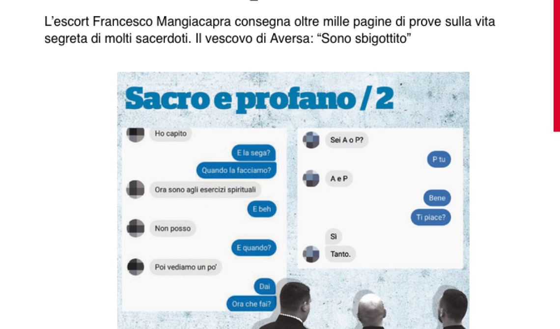 Nella chat dei preti gay le performance di un sacerdote della diocesi di Tursi-Lagonegro