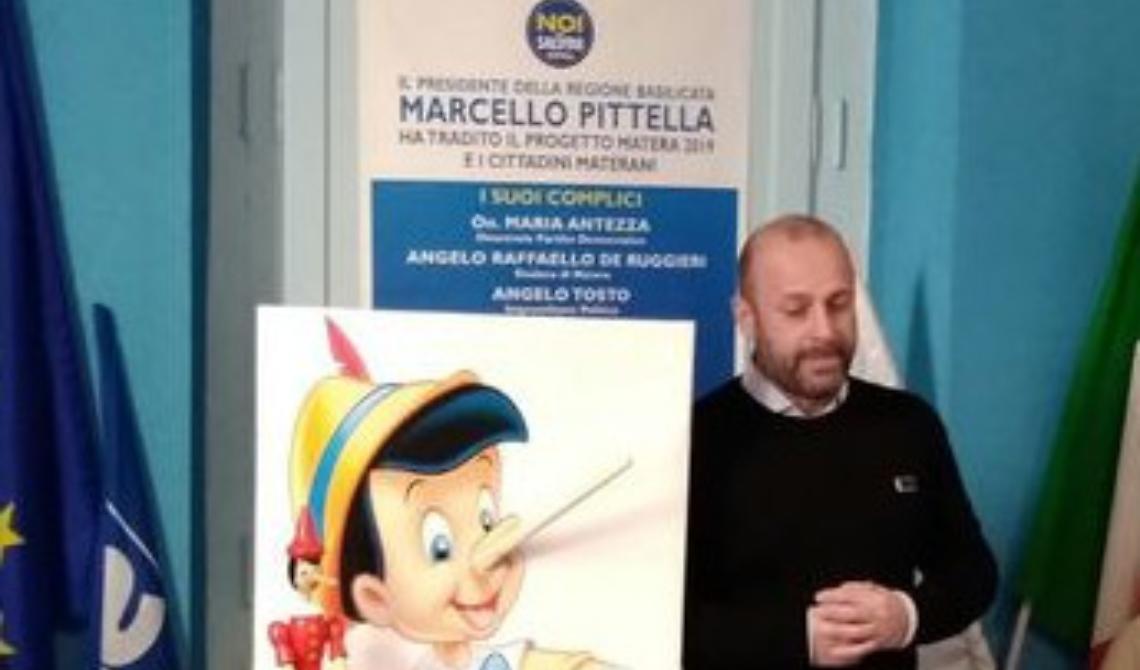 Matera 2019, la Lega dà del «Pinocchio» al sindaco De Ruggieri