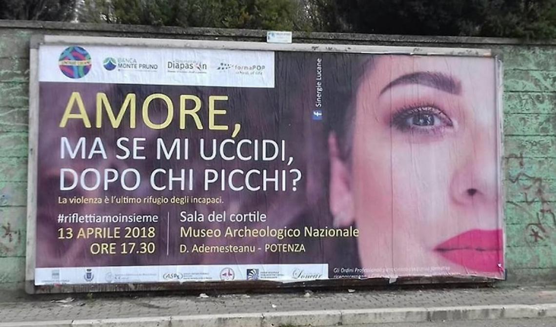 Manifesto pubblicitario anti-femmincidio, Blasi: «Rischia di creare fraintendimenti pericolosi»