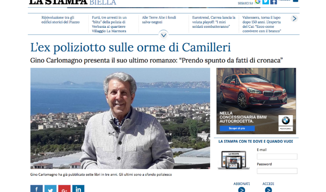 Da pastore a Moliterno a poliziotto a Biella. Ora Carlomagno è il nuovo Camilleri