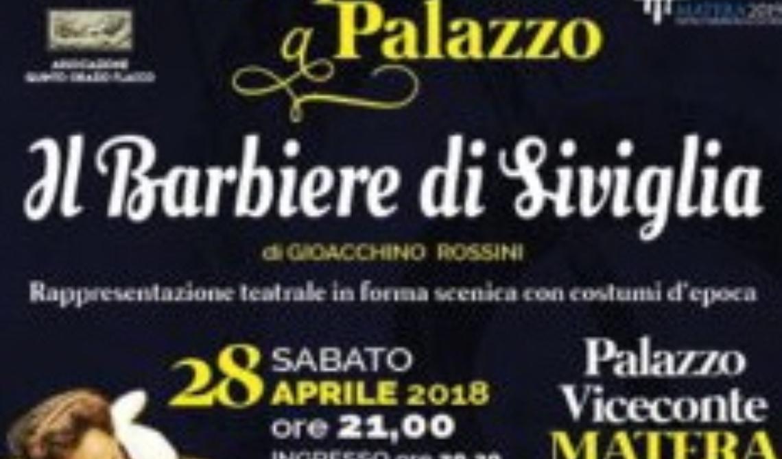 Teatro, domani "Il Barbiere di Sviglia" in scena al Palazzo Viceconte di Matera