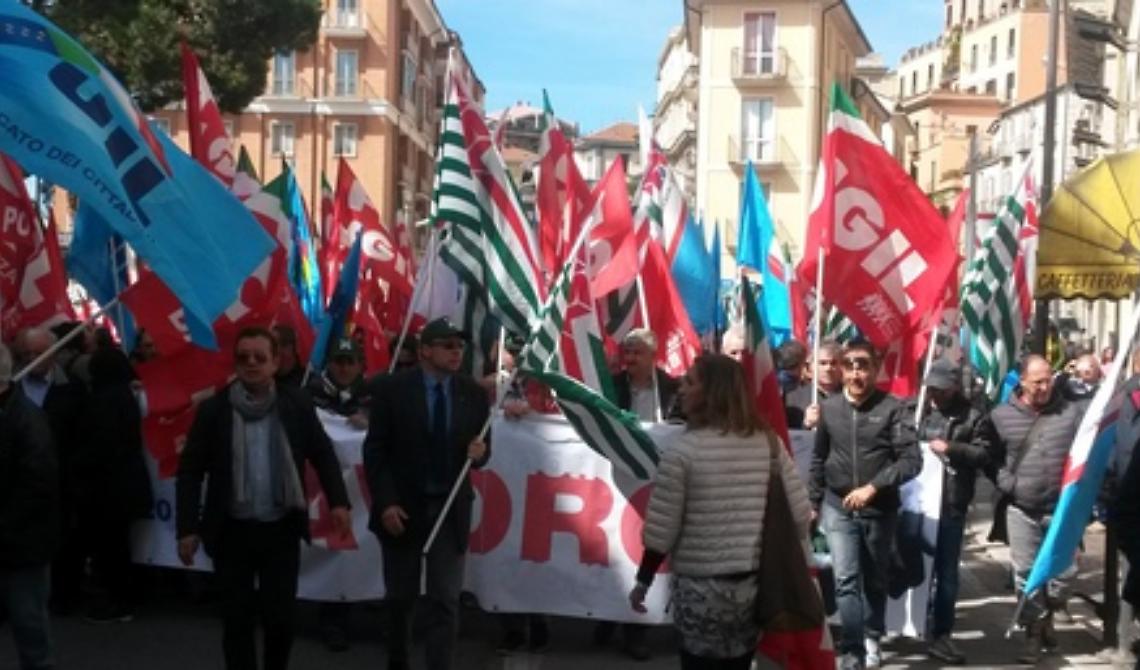 Il Primo Maggio di Cgil, Cisl e Uil a San Costantino Albanese