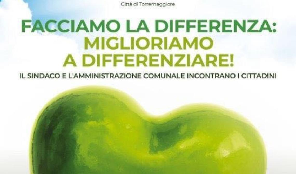 Torremaggiore: mercoledì 30 maggio forum sulla raccolta differenziata