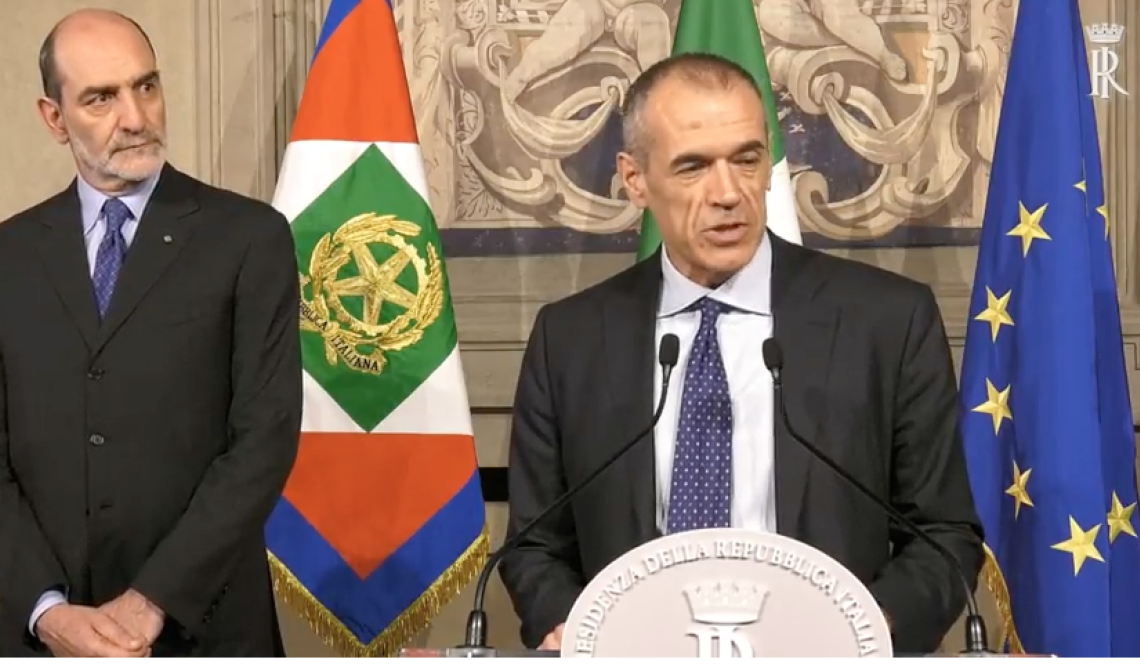 Cottarelli ha rimesso il mandato a Mattarella: «Non è più necessario formare un Governo tecnico»
