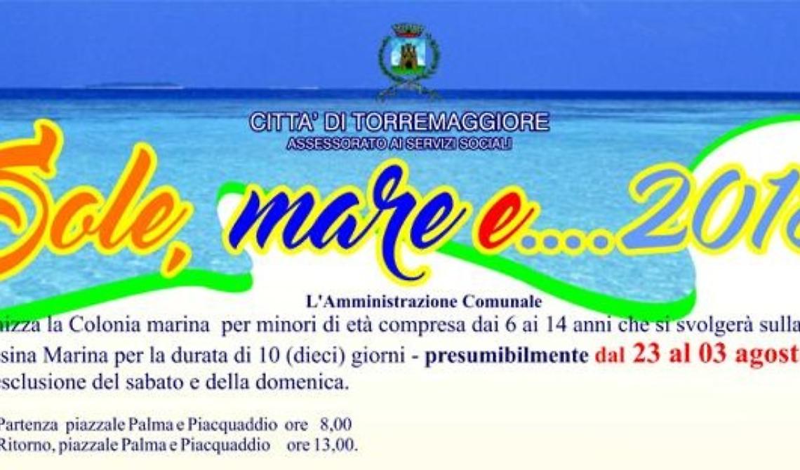 A Torremaggiore il Comune organizza la colonia marina per bambini e ragazzi