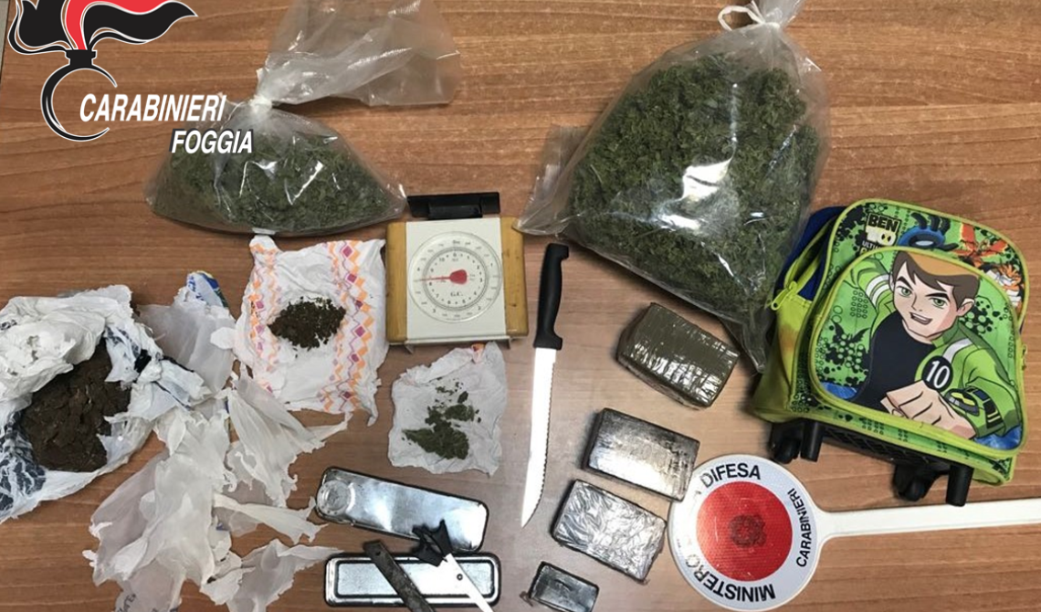 Cerignola, spacciavano davanti alla figlioletta di pochi mesi: due arresti
