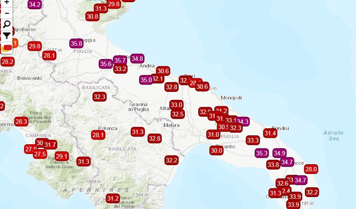 Come al solito, è Foggia la città più bollente della Puglia