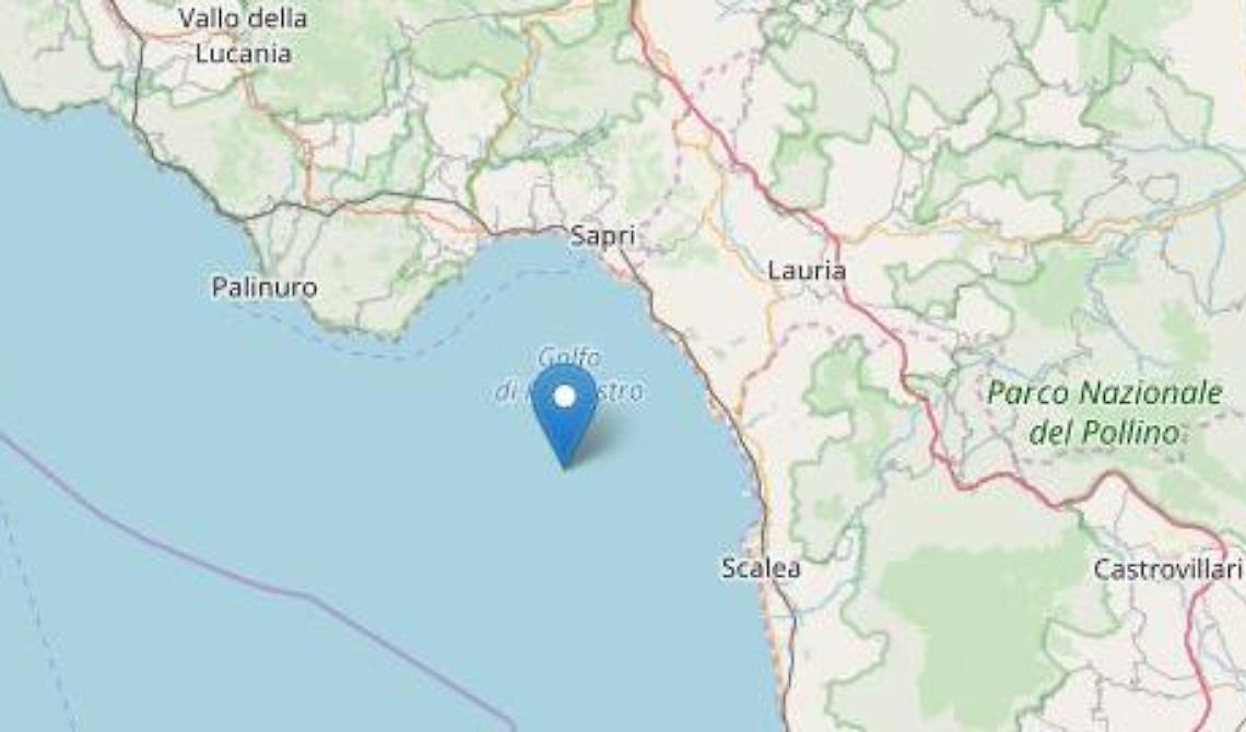 Scossa di terremoto a largo del Golfo di Policastro, a cavallo tra Campania e Basilicata