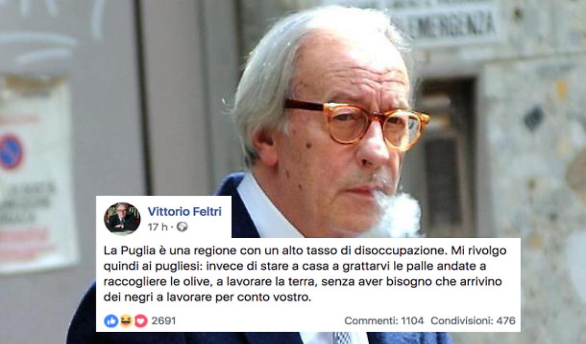 Vittorio Feltri, un cazzone pieno d'acqua come si dice in Puglia dove ci grattiamo le palle