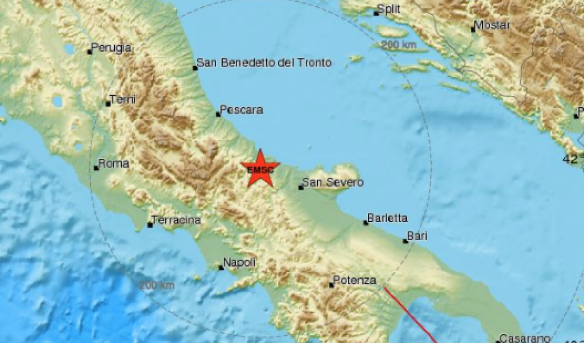 Forte scossa di Terremoto in Molise, trema anche la Puglia e la Basilicata