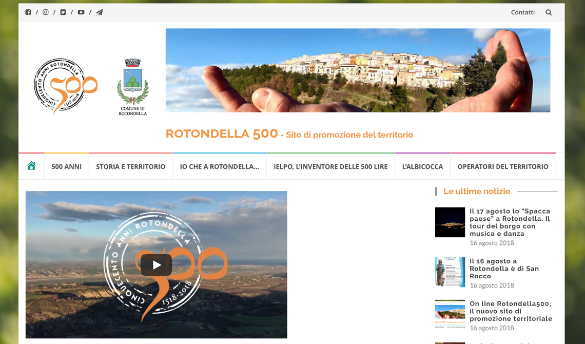 "Rotondella500", on line il nuovo sito di promozione territoriale