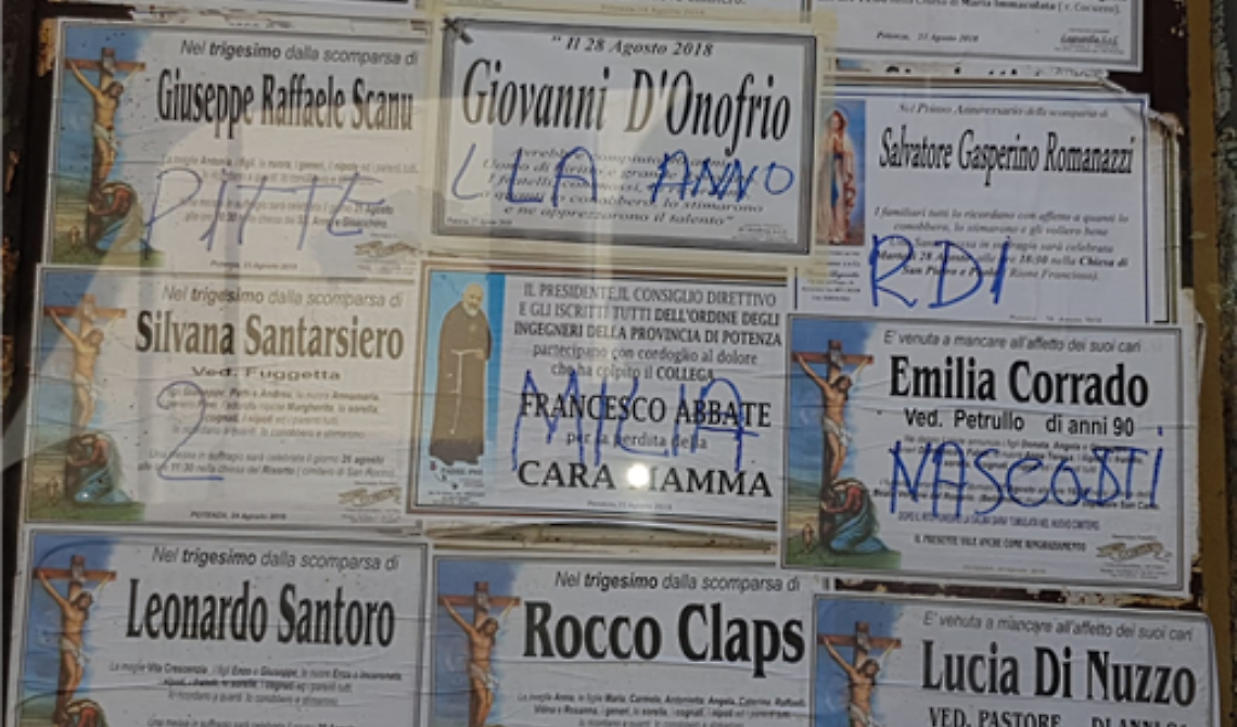 Il grafomane sgrammaticato torna a colpire a Potenza: «I Pittella "anno" 2miliardi nascosti». In passato se la prese con Renzi
