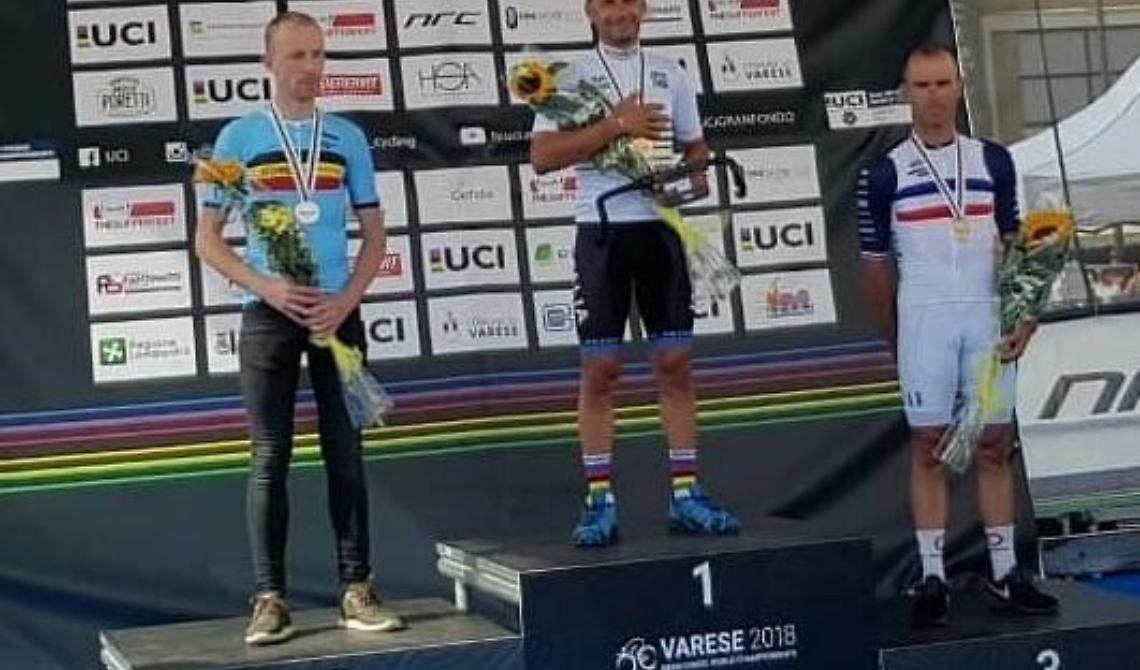 Il ciclista sanseverese d'Errico in volata sulle "Tre valli varesine": è primo su 3mila concorrenti da 50 Paesi del mondo