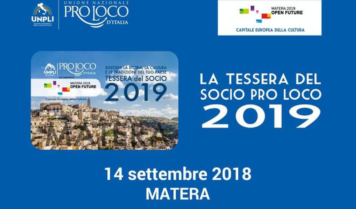 Unpli, arriva la nuova tessera associativa che promuove Matera 2019