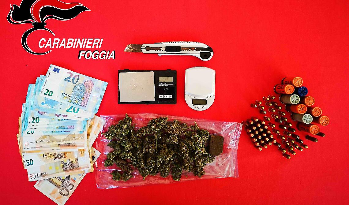 Lucera, controlli ad un sorvegliato speciale: in casa oltre a droga  anche bossoli esplosi 
