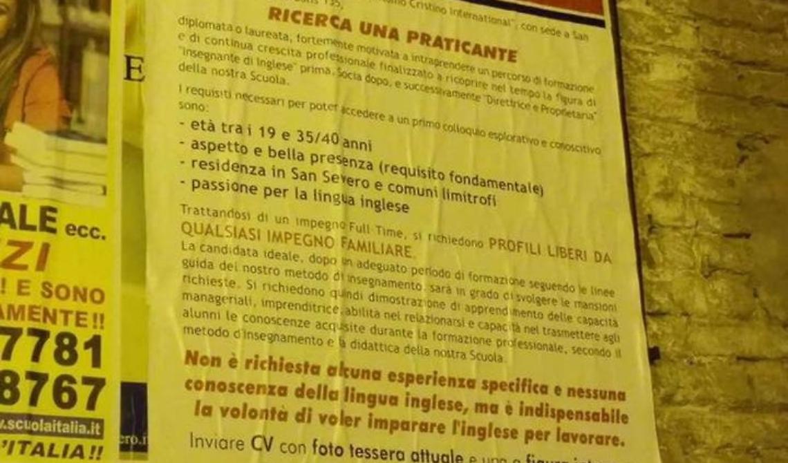 San Severo, cercasi praticante... ma senza vincoli familiari 