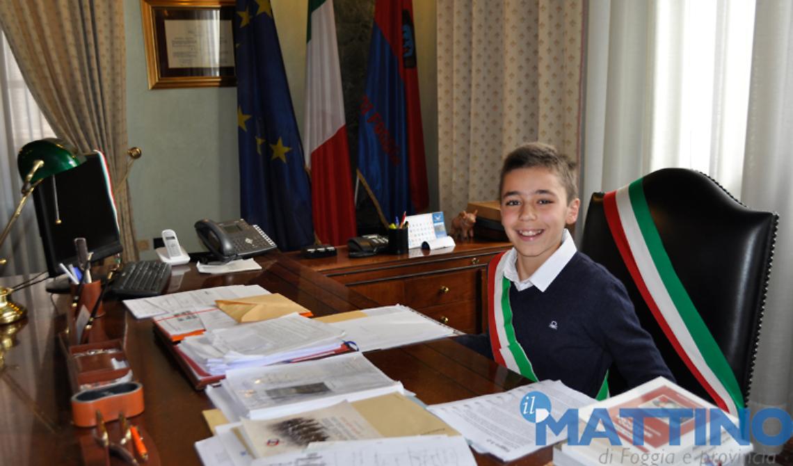 Ecco Mattia Fusillo, il nuovo piccolo sindaco di Foggia che viene dal Gargano