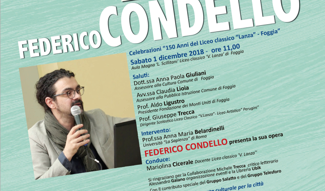 Federico Condello a Foggia in difesa del Liceo Classico