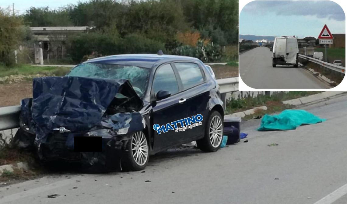 È un 45enne di Stigliano l'uomo morto nell'incidente stradale sulla Foggia-Lucera
