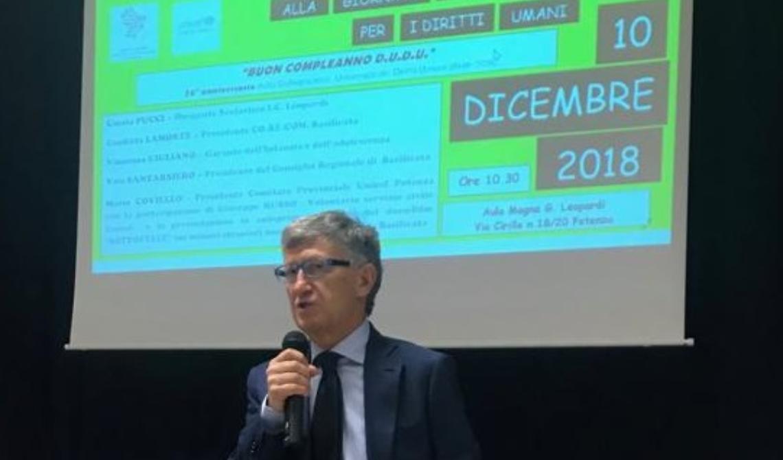 Dichiarazione universale dei diritti umani, Santarsiero: «Dobbiamo fare di più»