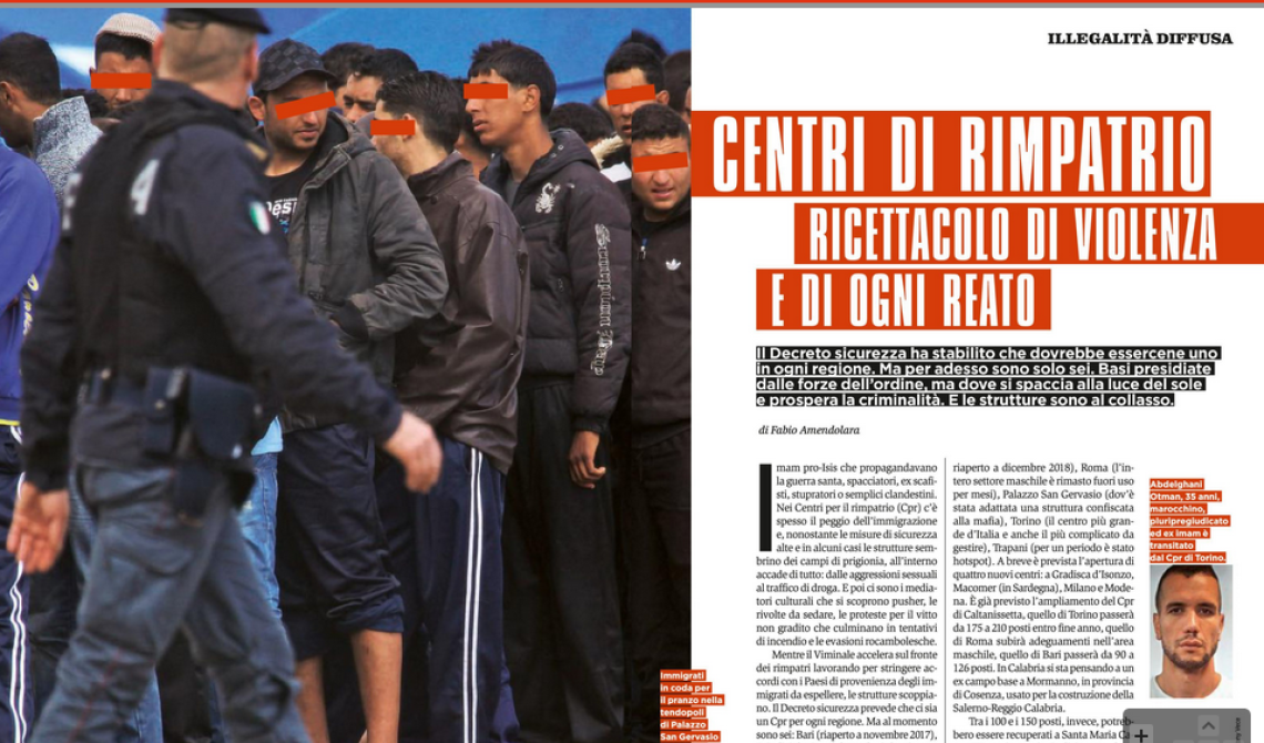 Il Cpr di Palazzo è una polveriera: l'inchiesta del giornalista Amendolara su Panorama di questa settimana