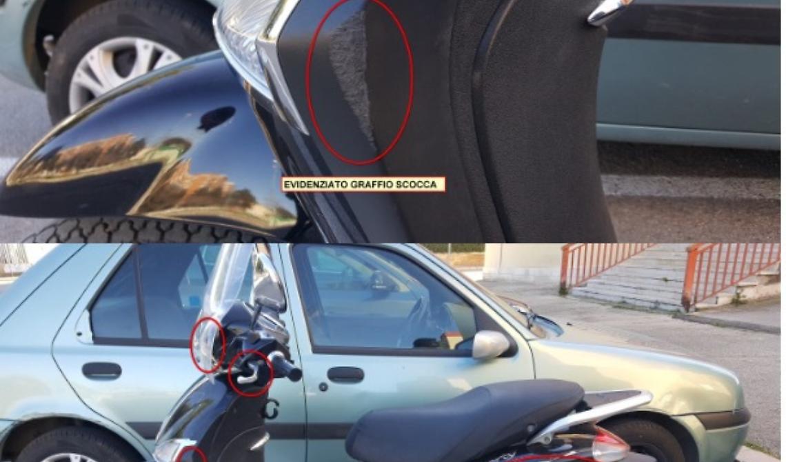 Foggia, investita da scooter trova nel cappotto biglietto con numero di targa: denunciato 17enne