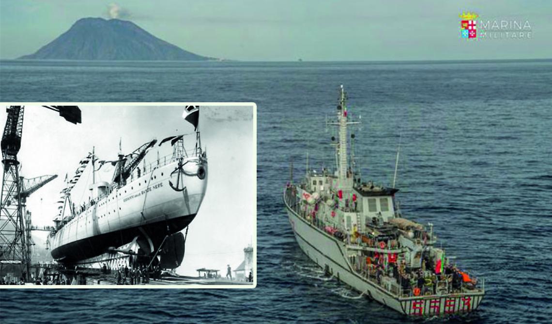 Il "nostro" cacciamine Vieste pesca a 1500 metri in fondo al mare l'incrociatore "Giovanni dalla Bande Nere" affondato da un sommergibile inglese con 373 uomini