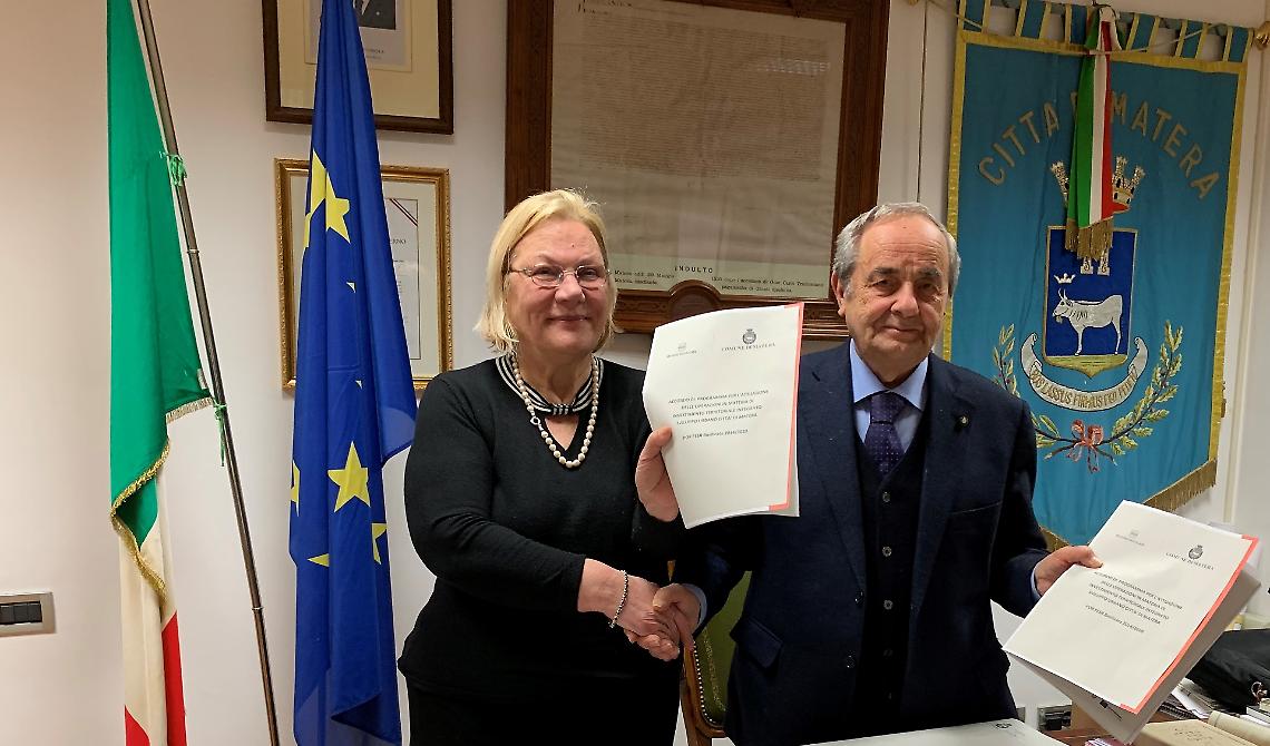Siglato l'Accordo di Programma tra Comune di Matera e Regione