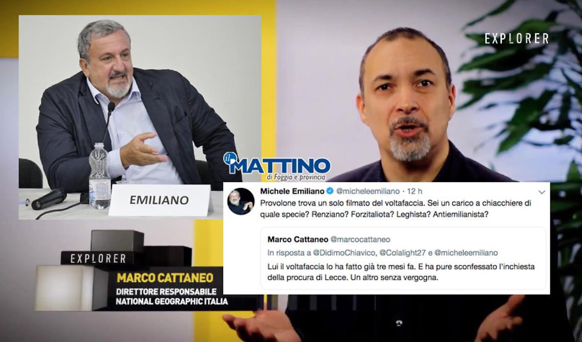 Emiliano al direttore del "National Geographic Italia": «Sei un provolone»