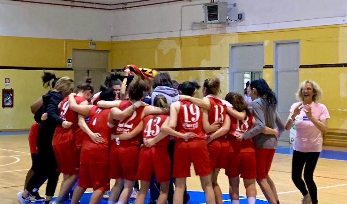 Le nostre leonesse in festa dopo una vittoria 