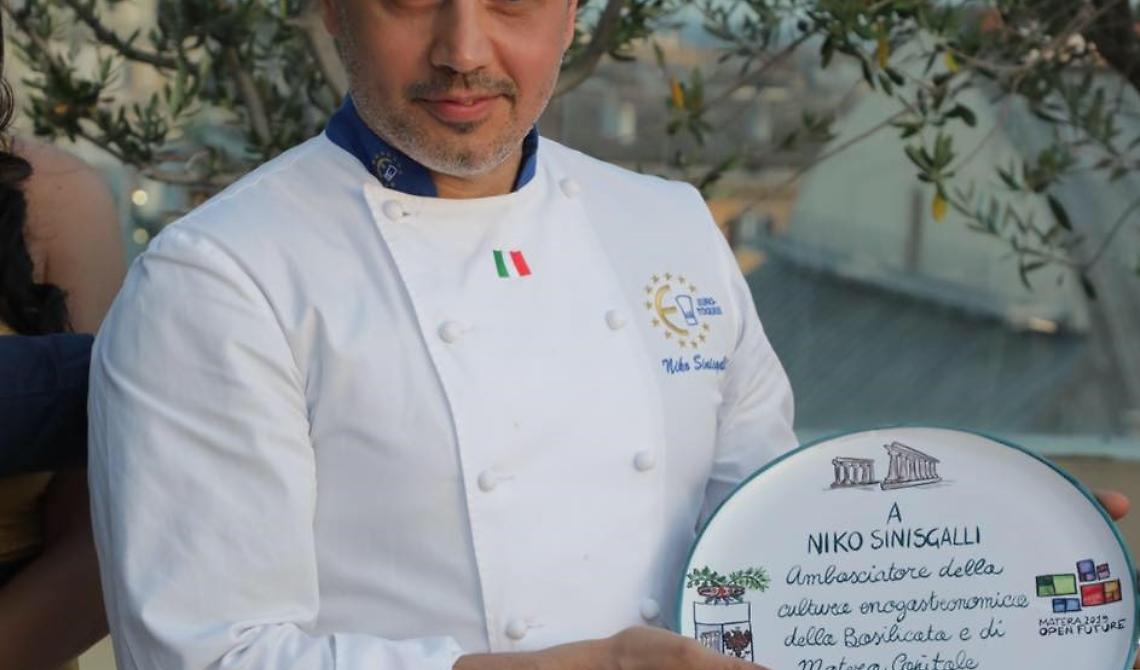 Niko Sinisgalli è lo chef ambasciatore della cultura enogastronomica della Basilicata e di Matera 2019