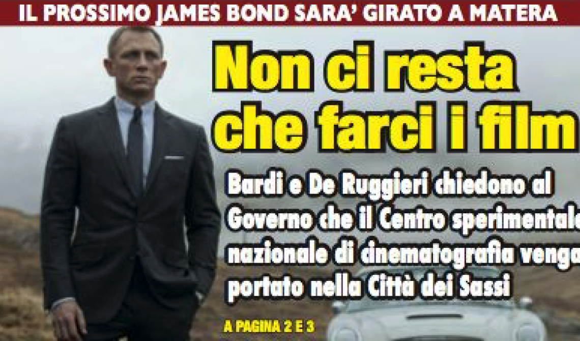 James Bond spericolato tra i Sassi di Matera, via alle riprese dell'ultimo film