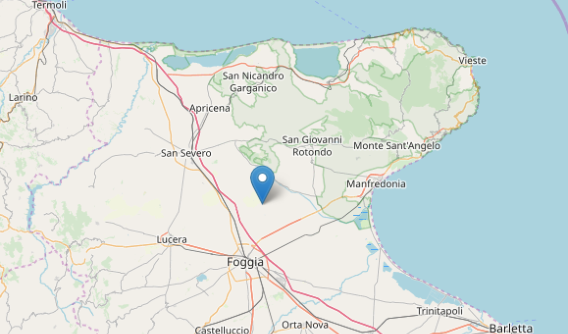 Scossa di terremoto a Rignano Garganico, avvertita anche a Foggia
