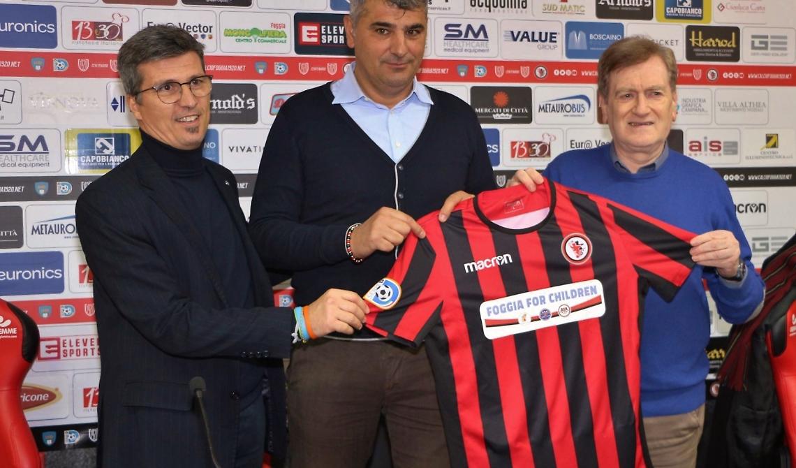 Il Foggia scende in campo con un nuovo sponsor: la solidarietà
