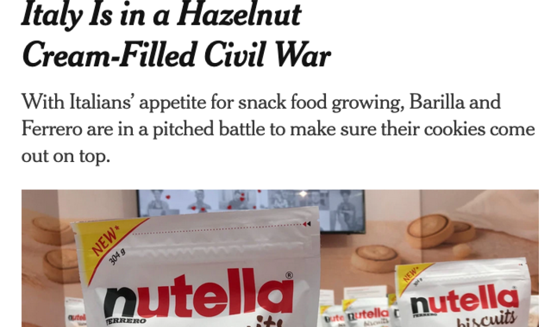 I Nutella biscuits di Balvano finiscono sul New York Times per la «Guerra civile alla crema di nocciola»