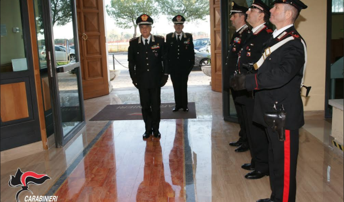 Il Generale dei Carabinieri Tomasone a Foggia per confermare la positiva azione dell'Arma contro la criminalità