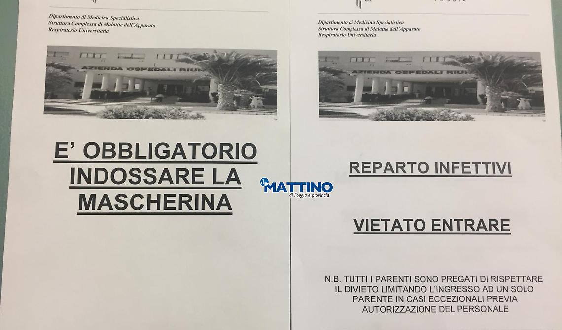 Coronavirus, l'ospedale "D'Avanzo" di Foggia si "autotutela"
