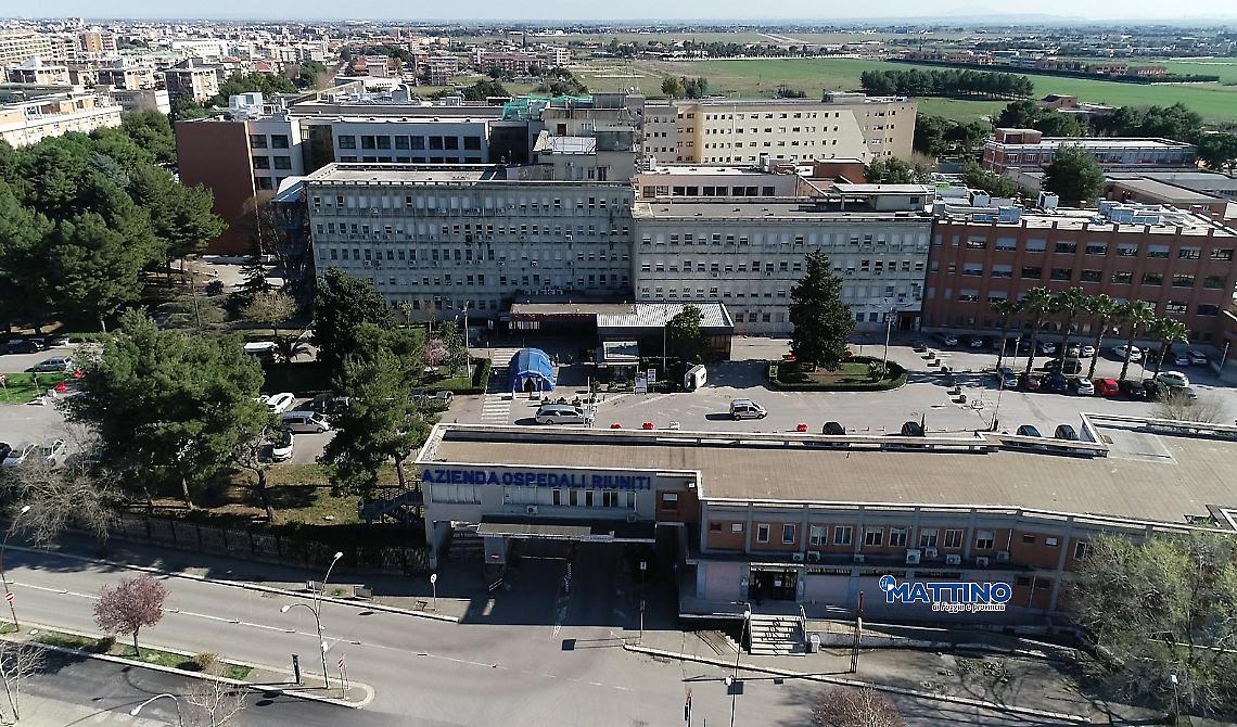 Coronavirus, 50 ricoverati al Policlinico di Foggia: 13 in rianimazione