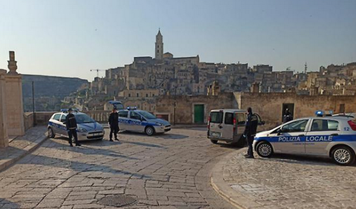 Coronavirus, a Matera intensificati i controlli della polizia municipale