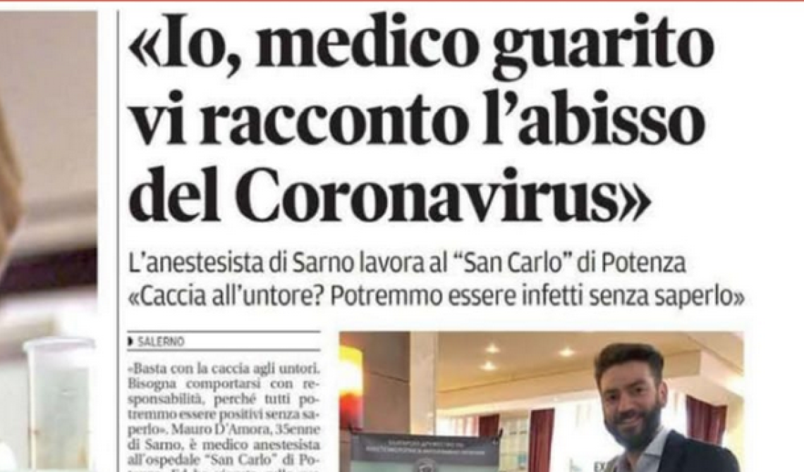 Quanti sanitari contagiati al San Carlo? Un anestesista risultato positivo svela: «Tutto è cominciato quando un collega ha avuto febbre e tosse, poi a seguire è toccato a un infermiere e, a catena, a 