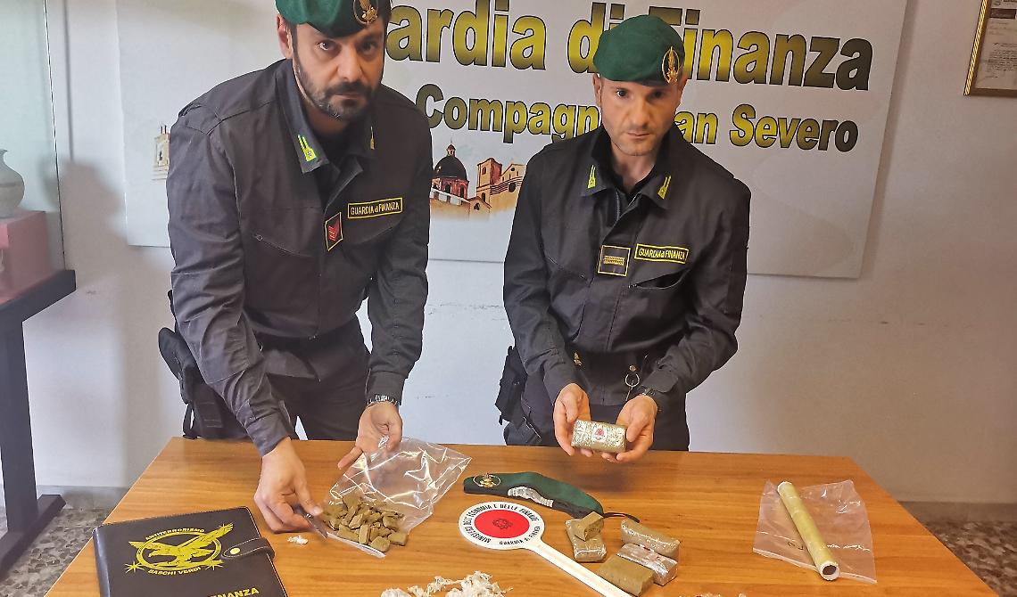 San Severo, i “Baschi Verdi” della GdF lo fermano per un controllo anti Covid e scoprono che era pieno di droga