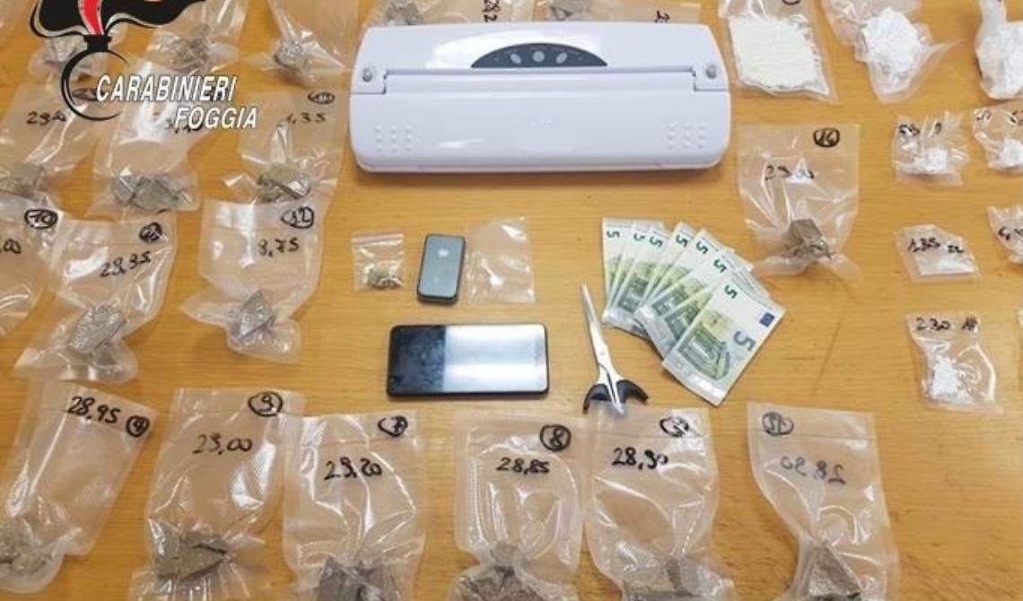 San Severo, i Carabinieri arrestano un 22enne con un chilo di droga