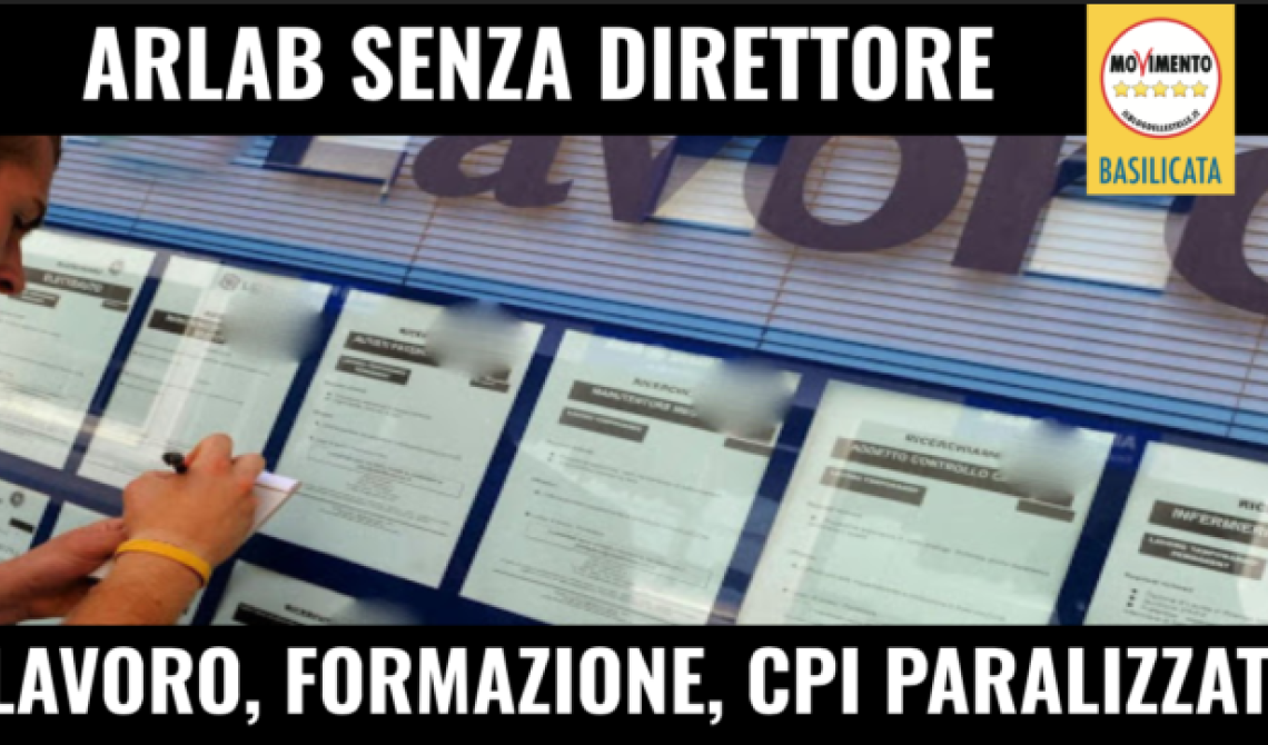 I pentastellati incalzano: «L'Agenzia regionale per il lavoro è ancora senza direttore»
